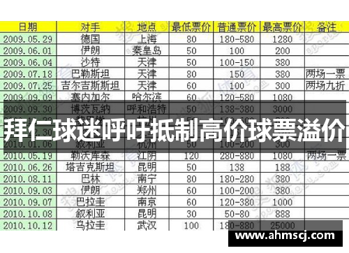 拜仁球迷呼吁抵制高价球票溢价